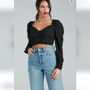 Windsor  Chiffon Puff Sleeve Top